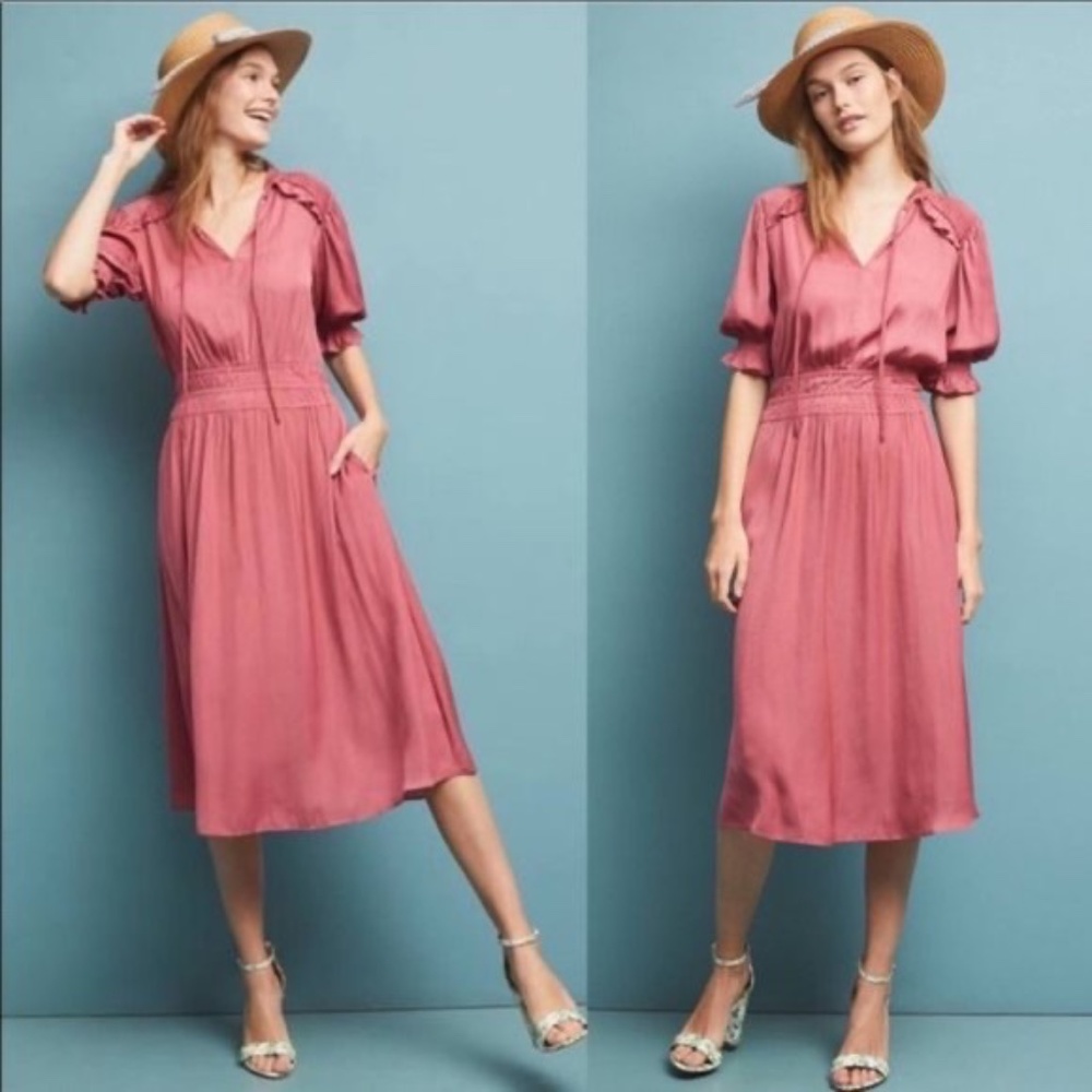 Anthropologie NWT Current Air Cape May Midi Dress